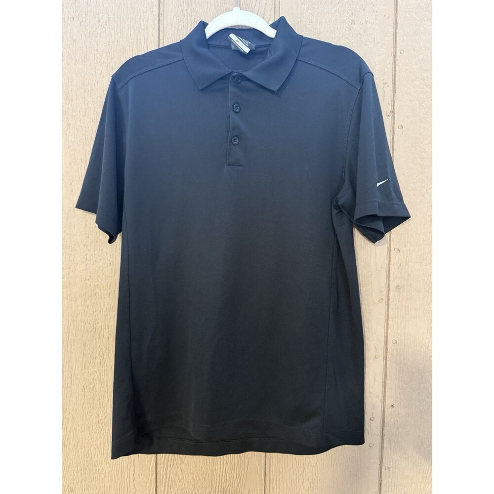 Nike Golf Dri-Fit Polo Shirt Men's Size Medium M Black Short Sleeve.